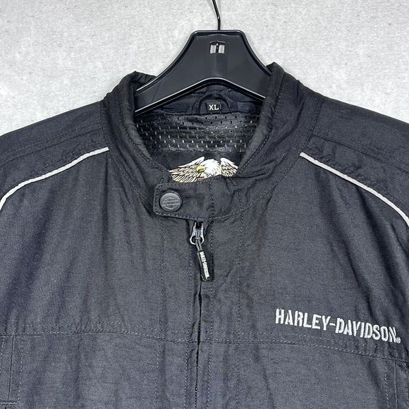 Harley Davidson HDMC Riding Gear Jacket Men’s XL Wings, Skull Back Hit. Black - Picture 4 of 14